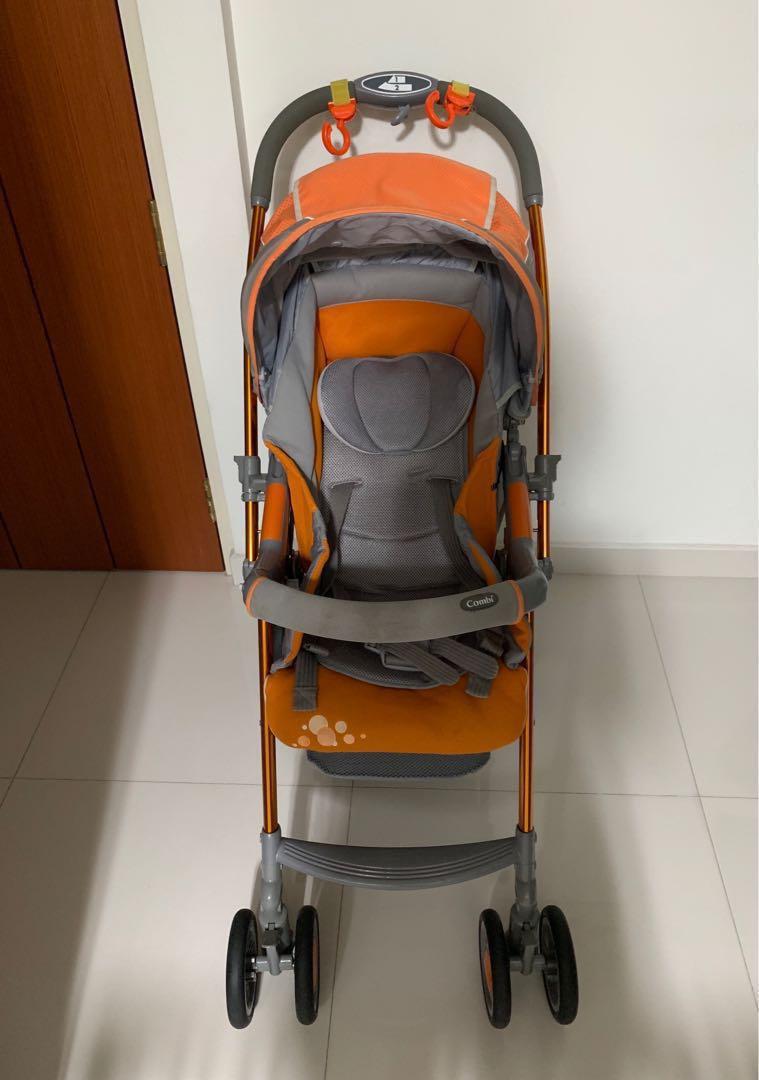 combi stroller orange