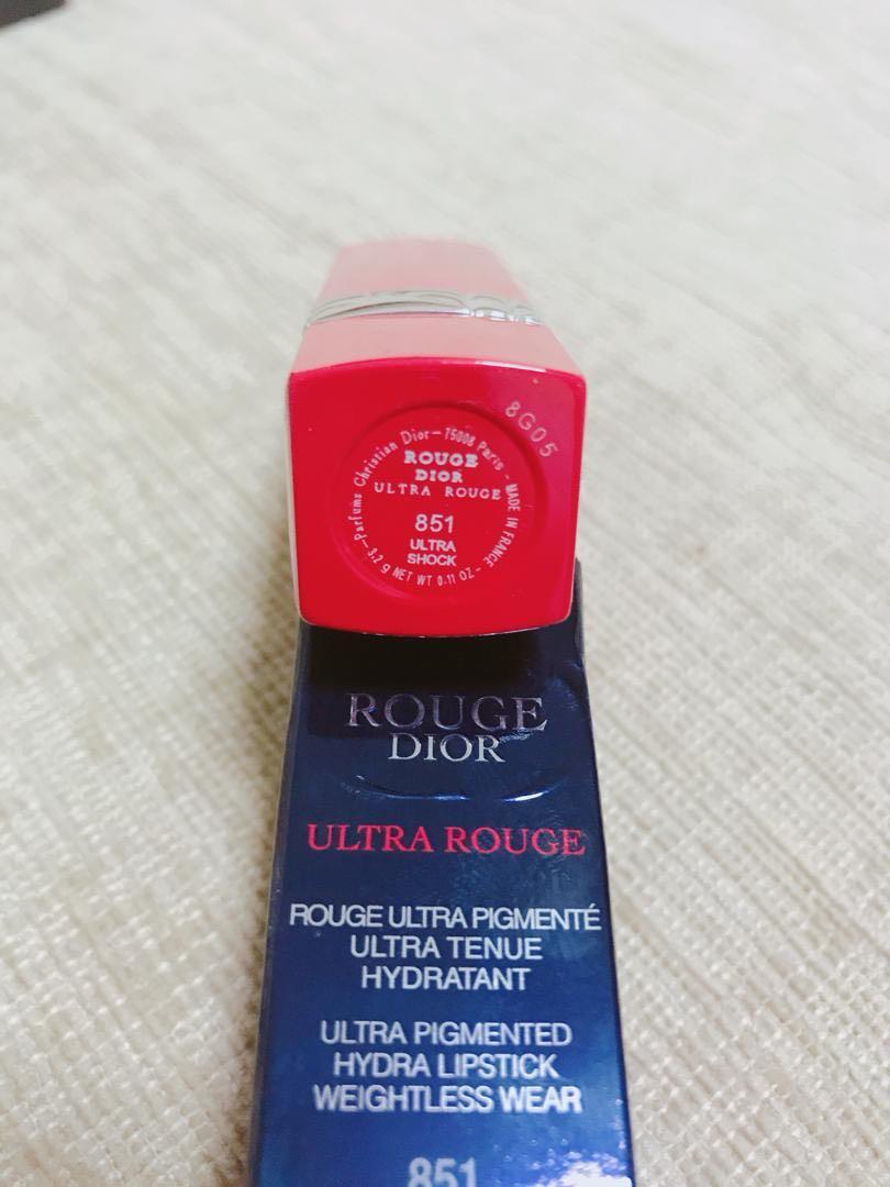 Son Dior số 851 màu đỏ rượu vang Ultra Rouge Ultra Shock  Đa năng   TheFaceHoliccom