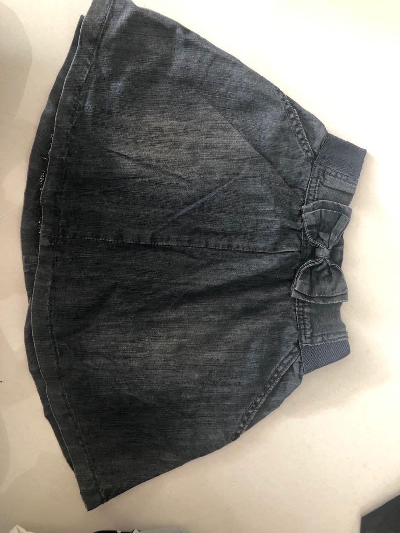 Fox Kidz Black Denim Skirt Size 16 