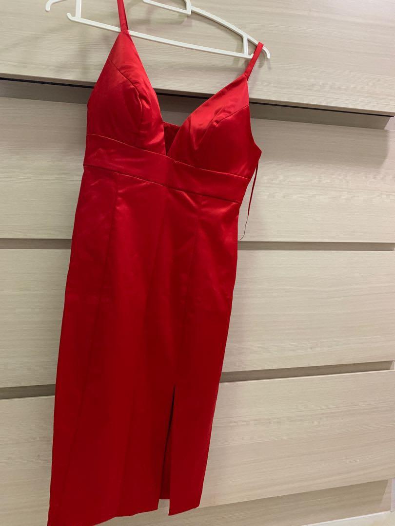 Guess red dress 2019 clearance
