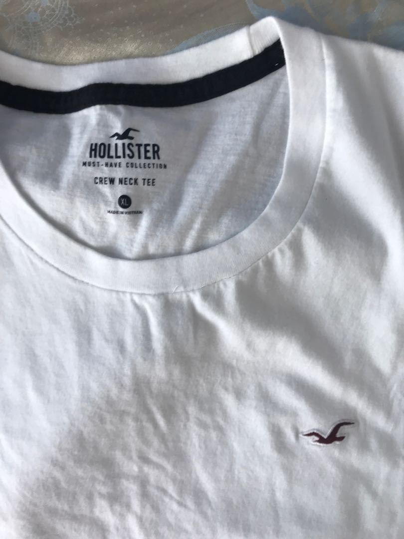 Hollister White T shirt, Men's Fashion 