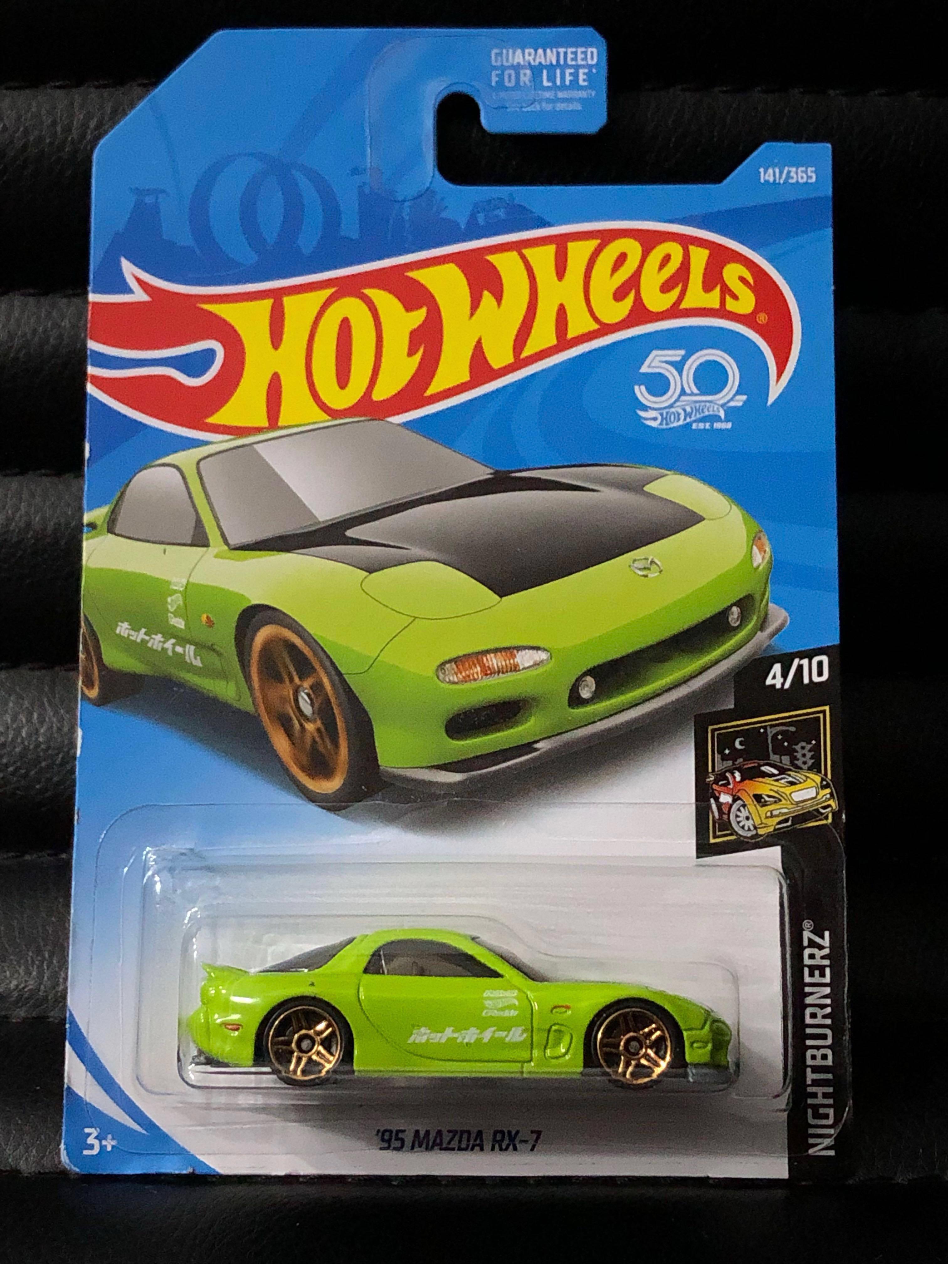 hot wheels mazda rx7 green