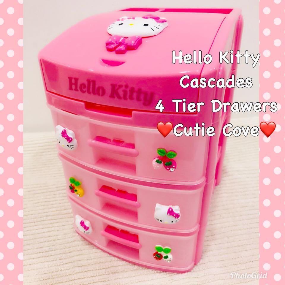 In Stock In Sg Hello Kitty Cascades 4 Tier Drawers Furniture