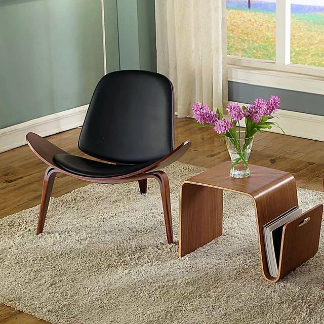 Inspired Hans J Wegner Three legged Shell Chair