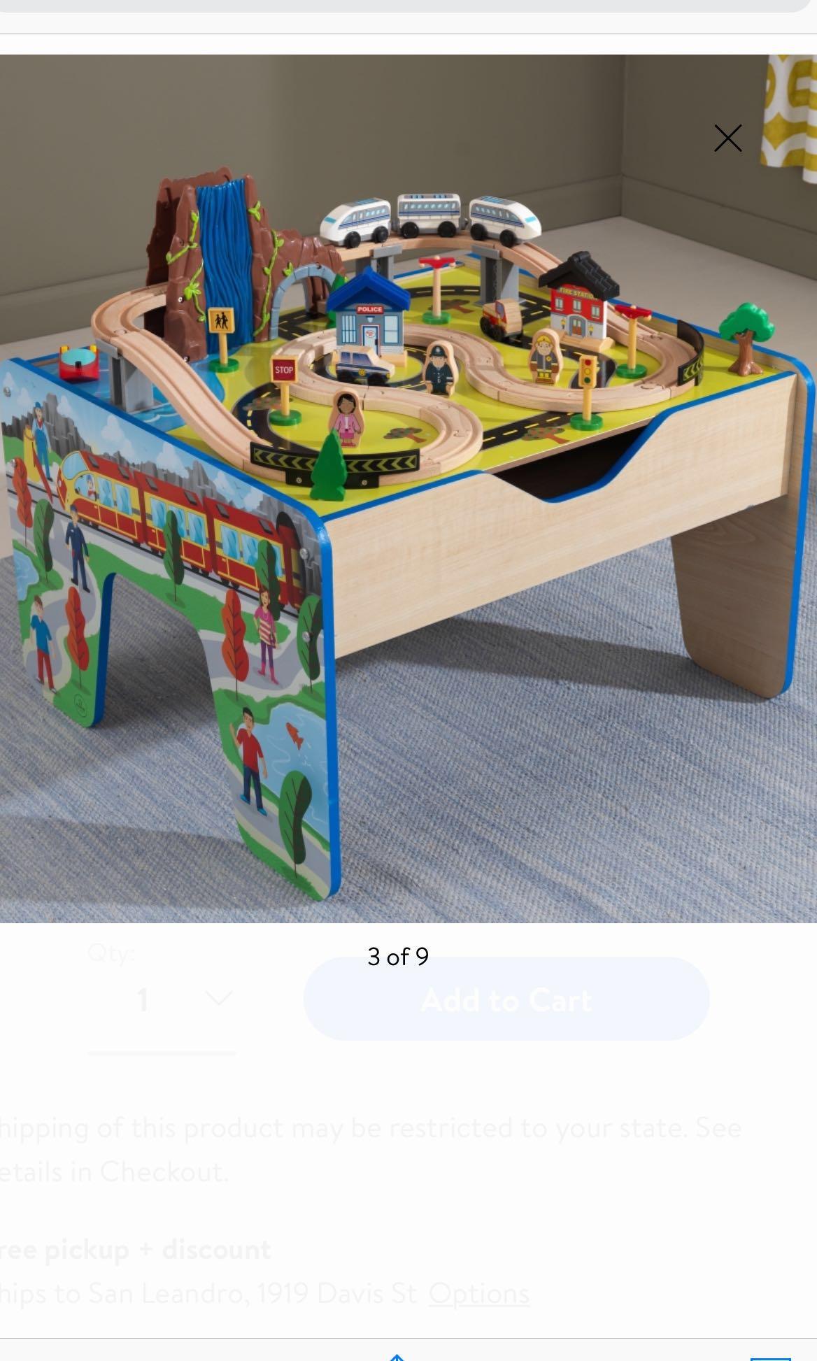 rapid waterfall train set and table