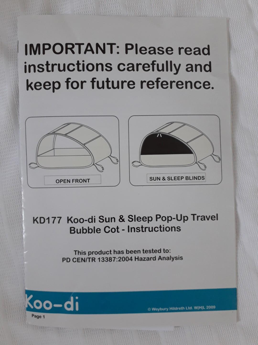 koo di sun and sleep travel cot reviews