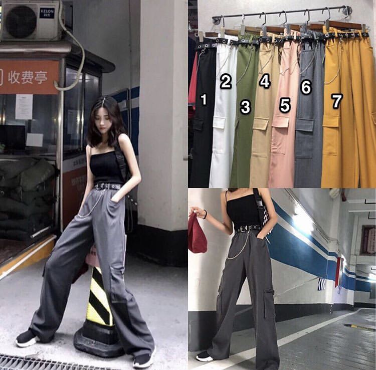 korean ulzzang style street style cargo pants Women s Fashion Bottoms Other Bottoms on Carousell