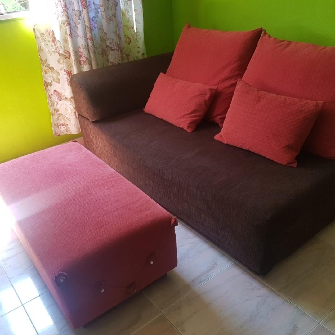 L shaped sofa with ottoman for sale, Furniture & Home Living, Furniture