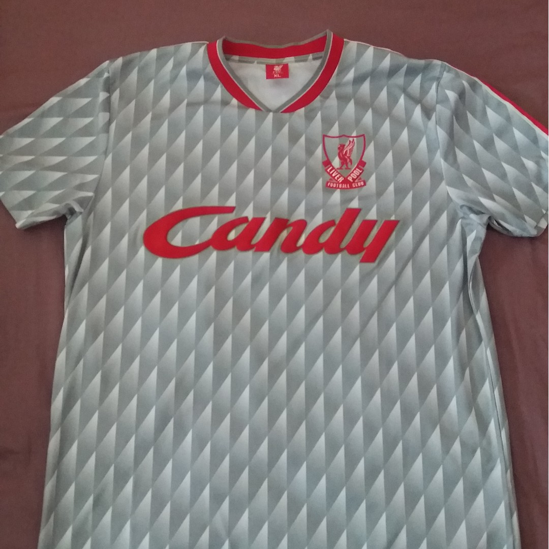 Liverpool ScoreDraw Retro Official Reissue Candy Silver Jersey