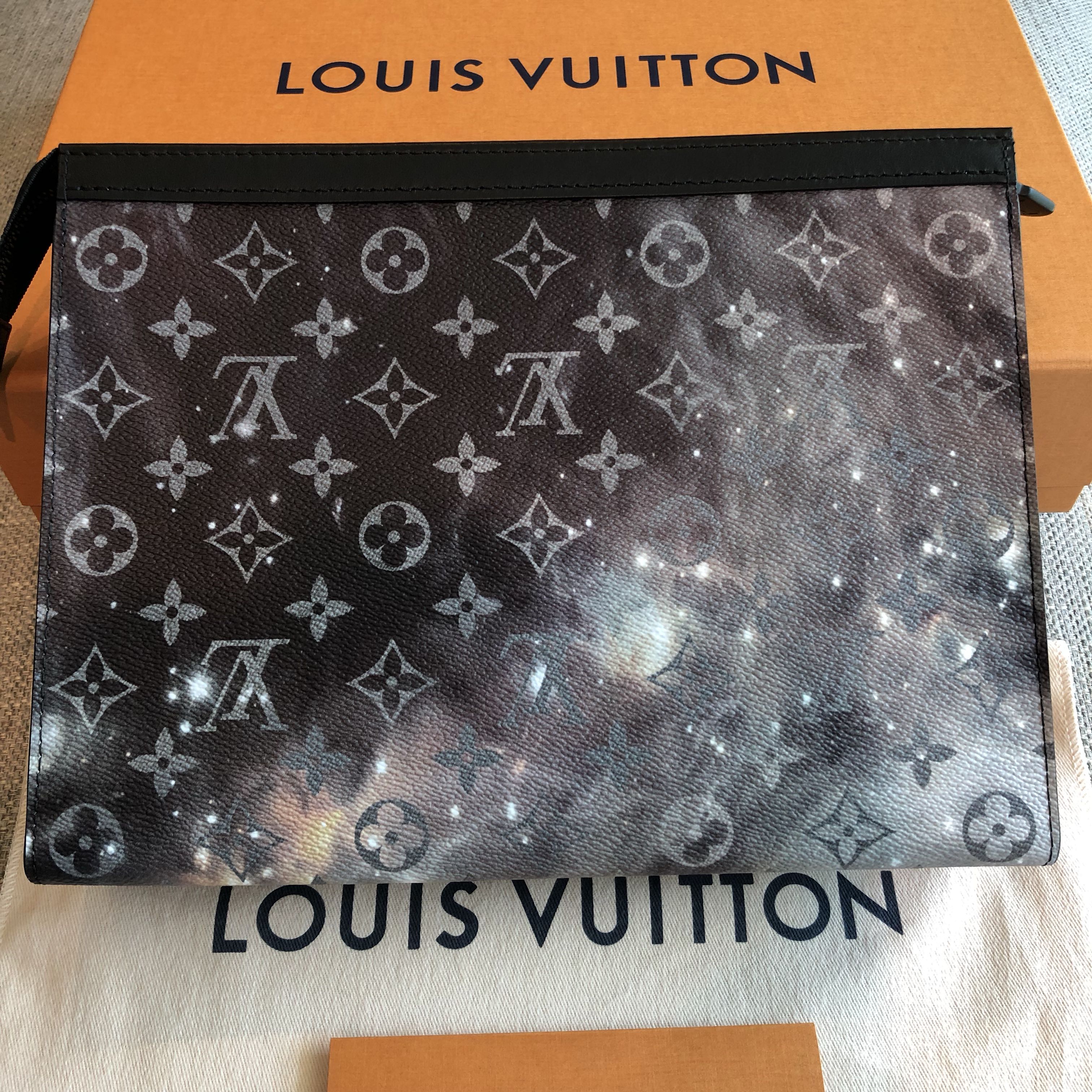 Replica Louis Vuitton Pochette Voyage MM Monogram Galaxy M44448