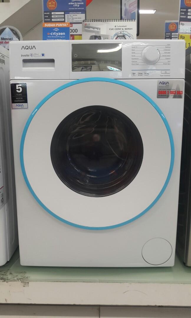 Mesin Cuci Front Loading Aqua 12kg Serba Serbi Di Carousell