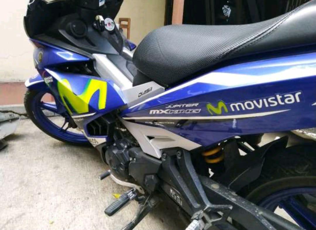 Motor Yamaha Jupiter MX King Movistar 2016 Blue Biru Preloved Bagus 90 Mulus Original Tahun 2016 Nego Tipis KM 8000