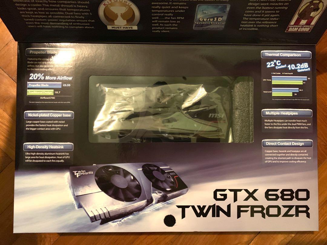 MSI GTX 680 Twin Frozr III, Computers & Tech, Parts & Accessories ...