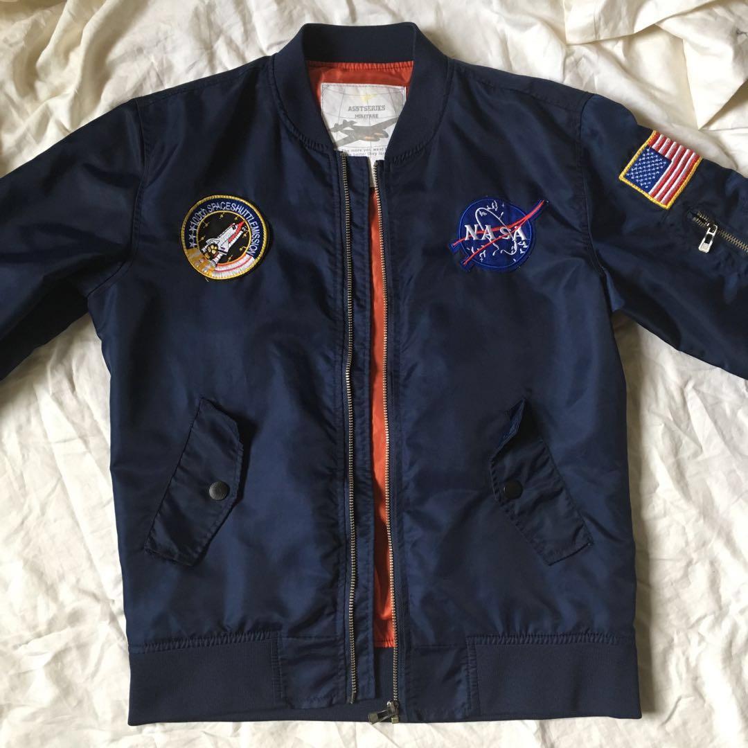 navy nasa bomber jacket