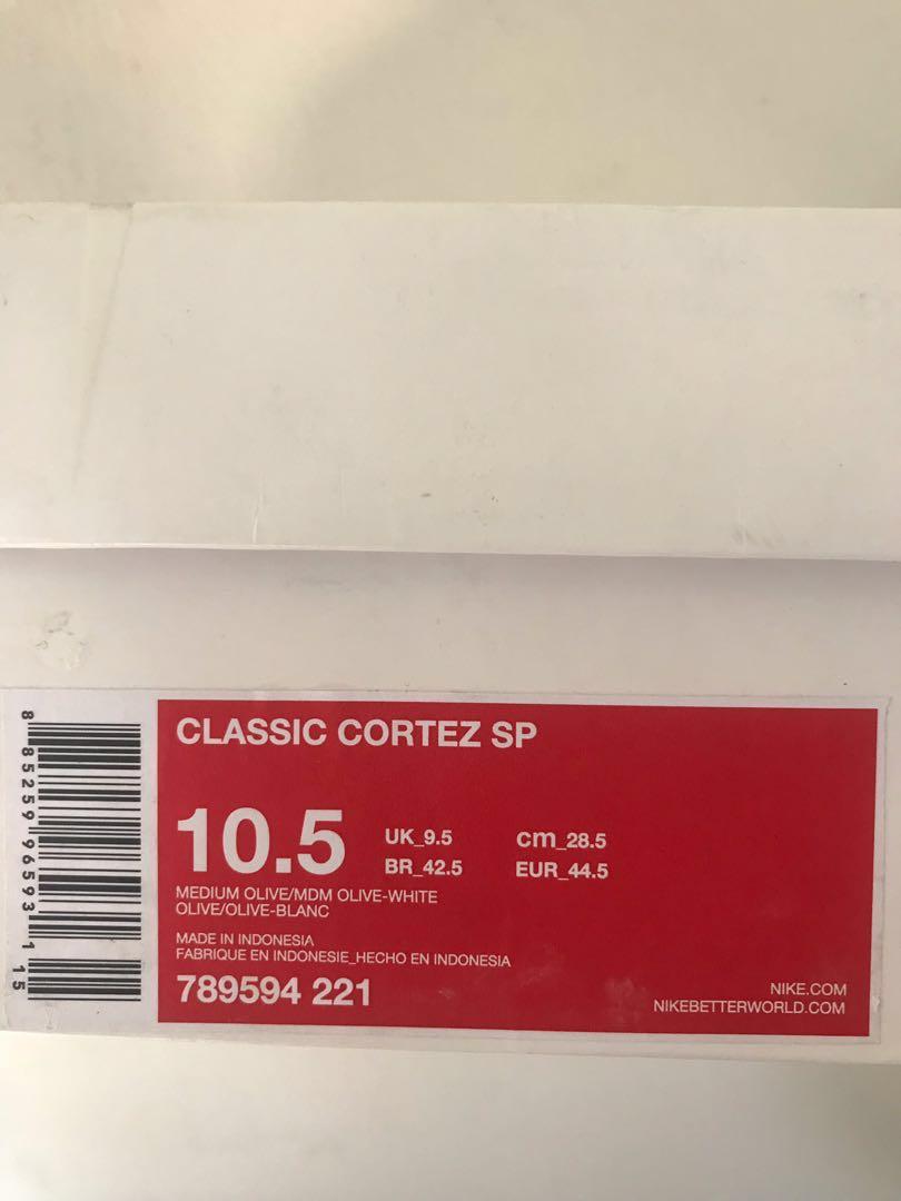 nike classic cortez olive green