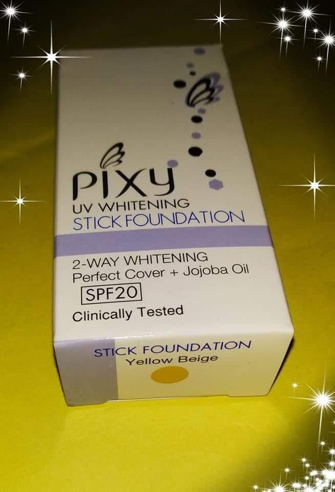 pixy uv whitening stick foundation
