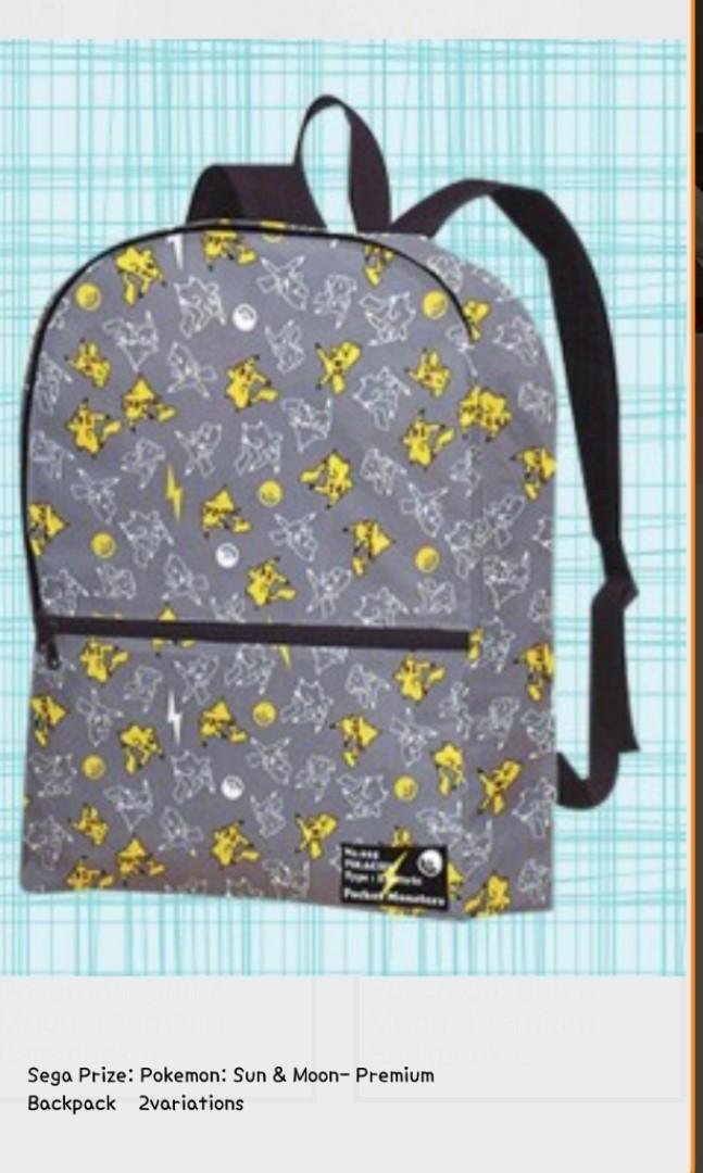 Pokemon sun outlet and moon backpack