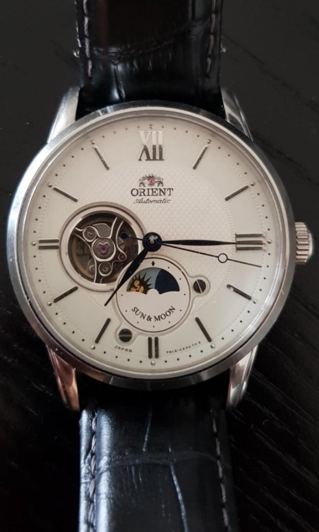 orient sun & moon open heart automatic watch