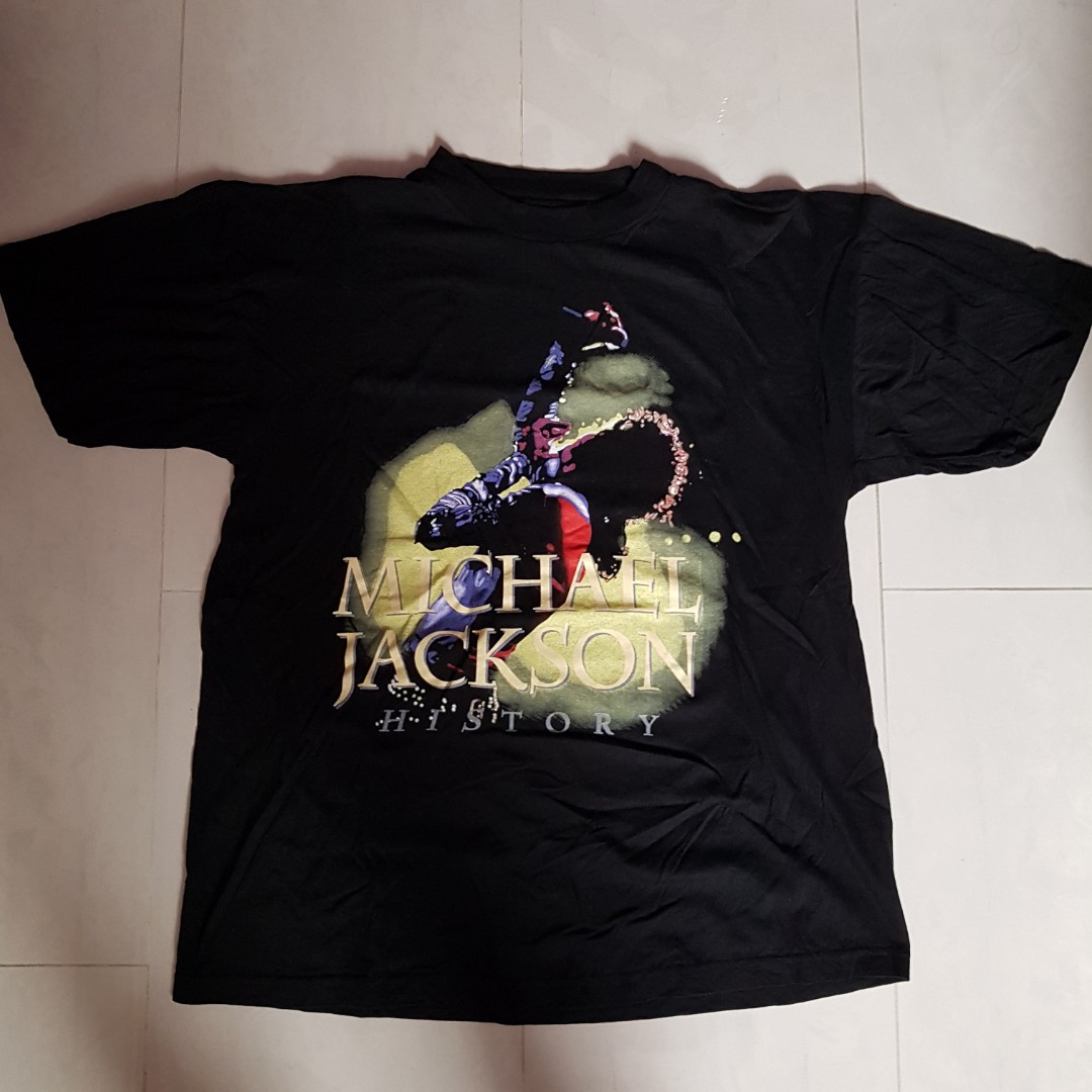 Vintage 1996 Michael Jackson T-shirt King of Pop History World 