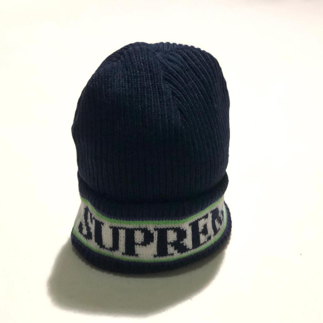 supreme cuff logo beanie