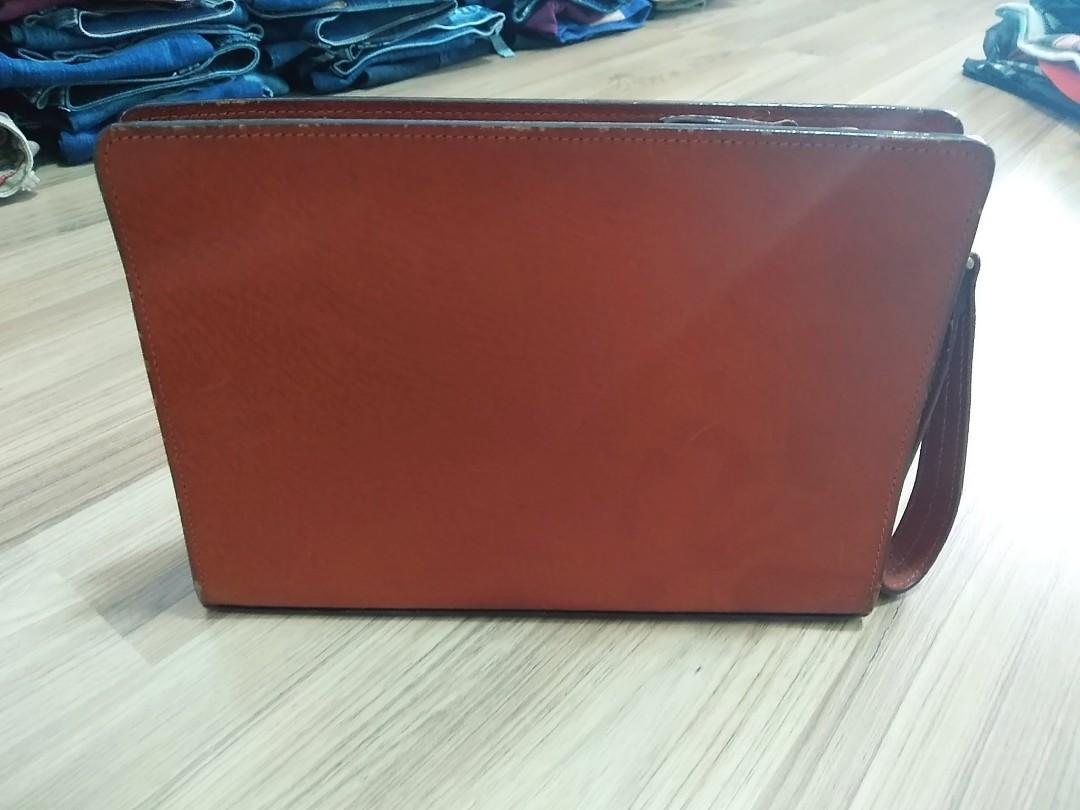 Takeo Kikuchi Made In Japan Genuine Leather Clutch Bag Men S Fashion Bags Wallets Briefcases On Carousell