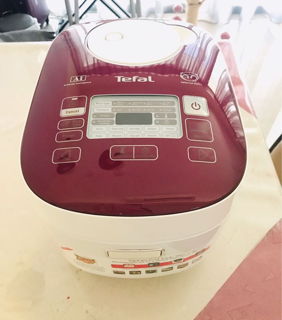TEFAL 1.8L RICE COOKER (FUZZY SPHERICAL POT RK8145), TV & Home
