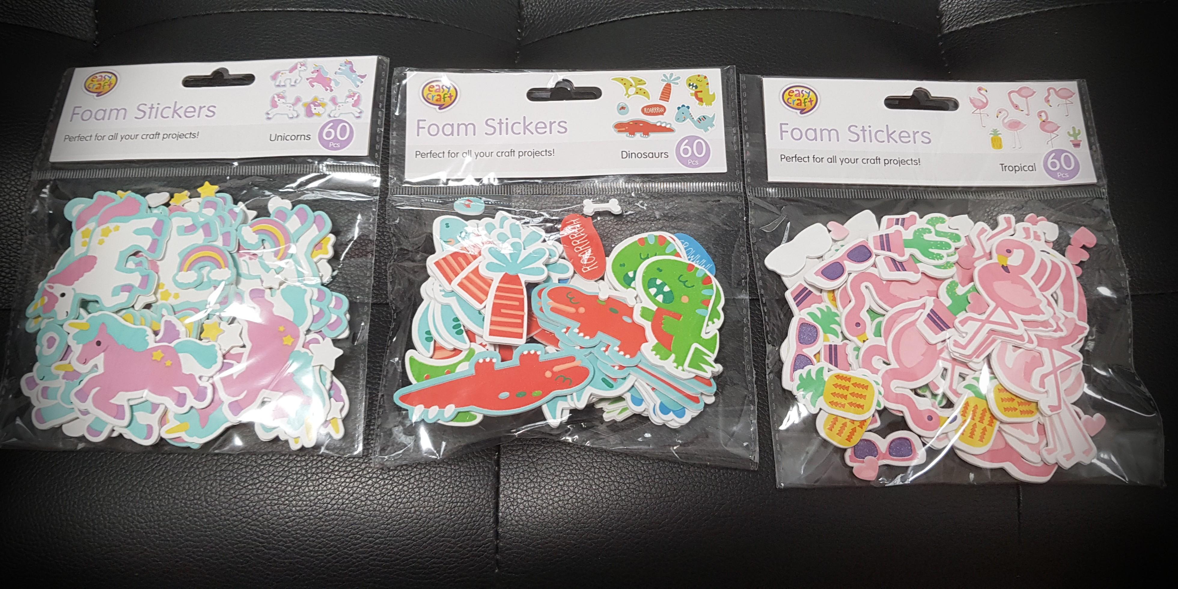 Unicorn Dinosaurs Flamingo Foam Stickers Design Craft Others On Carousell