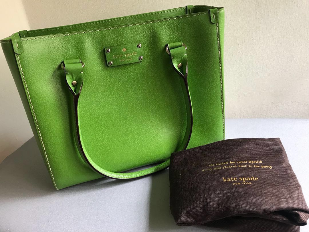 . $830] [Clearance] Kate Spade Kelly Green Handbag Tote, Women's  Fashion, Bags & Wallets, Tote Bags on Carousell