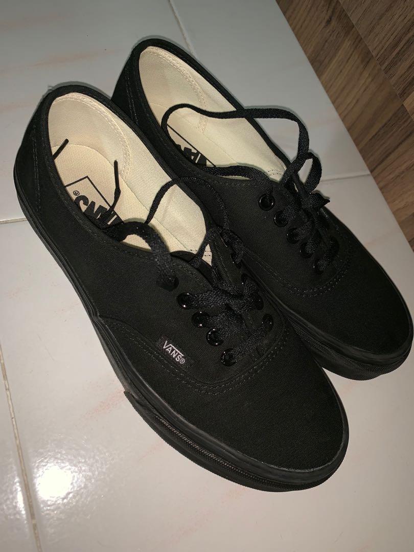 vans all black authentic trainers 