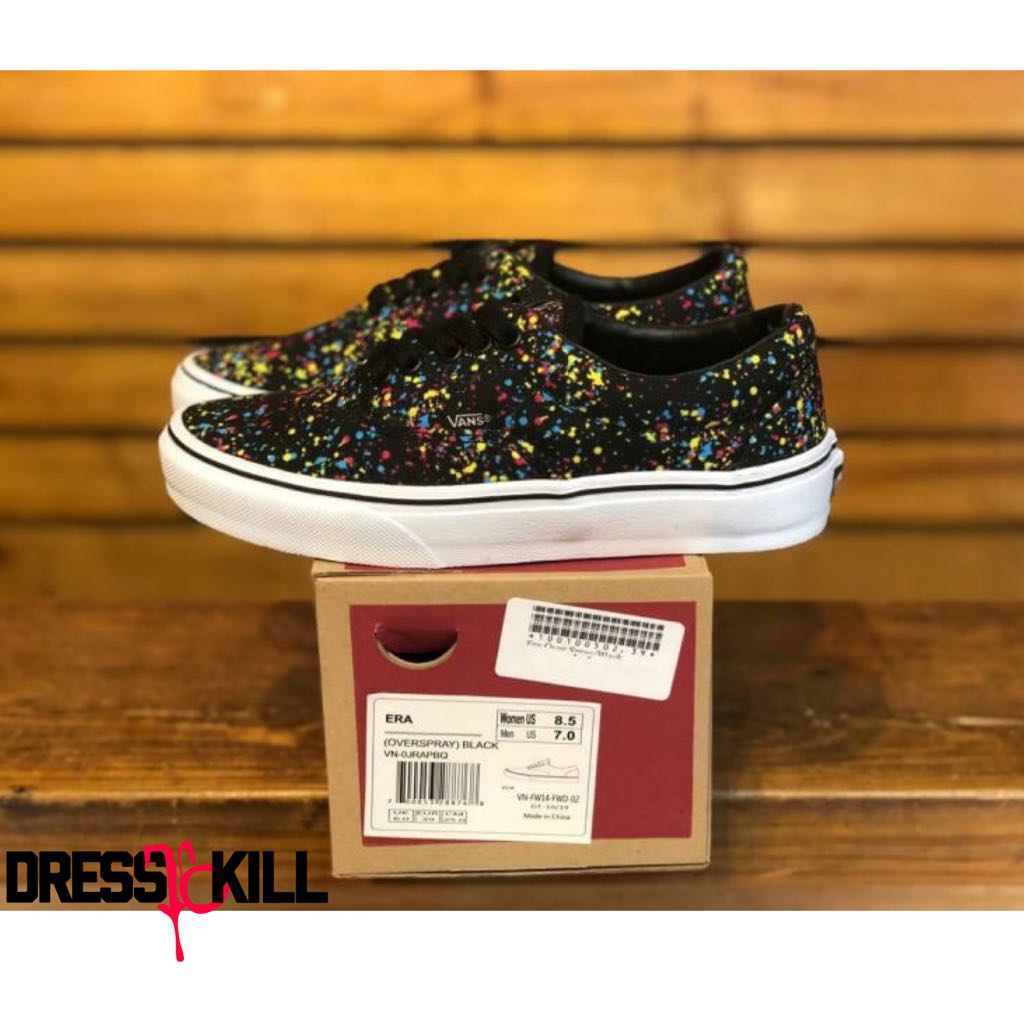 Vans era overspray black clearance