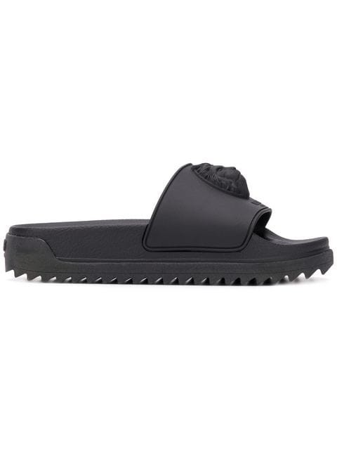 Versus Versace Black Lion Slides Women S Fashion Shoes On Carousell