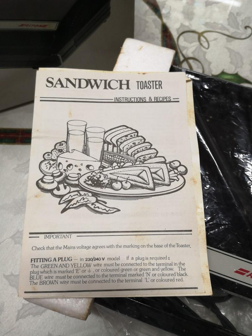 Vintage Alton Sandwich Toaster TK201PH 110 Volts, Furniture & Home