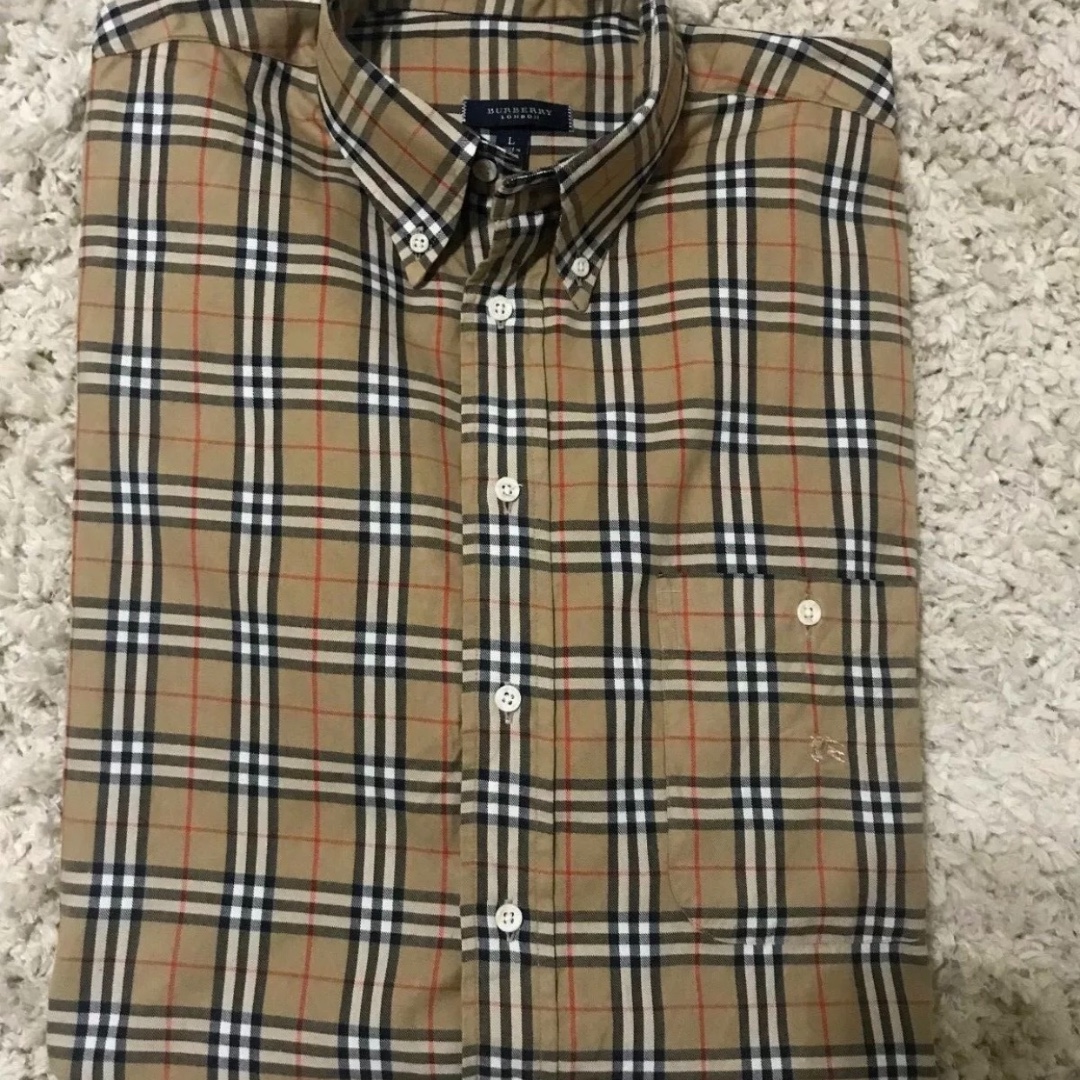 vintage burberry short sleeve shirt