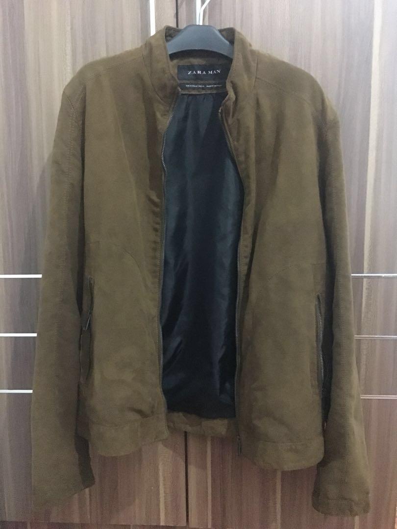 zara man suede jacket