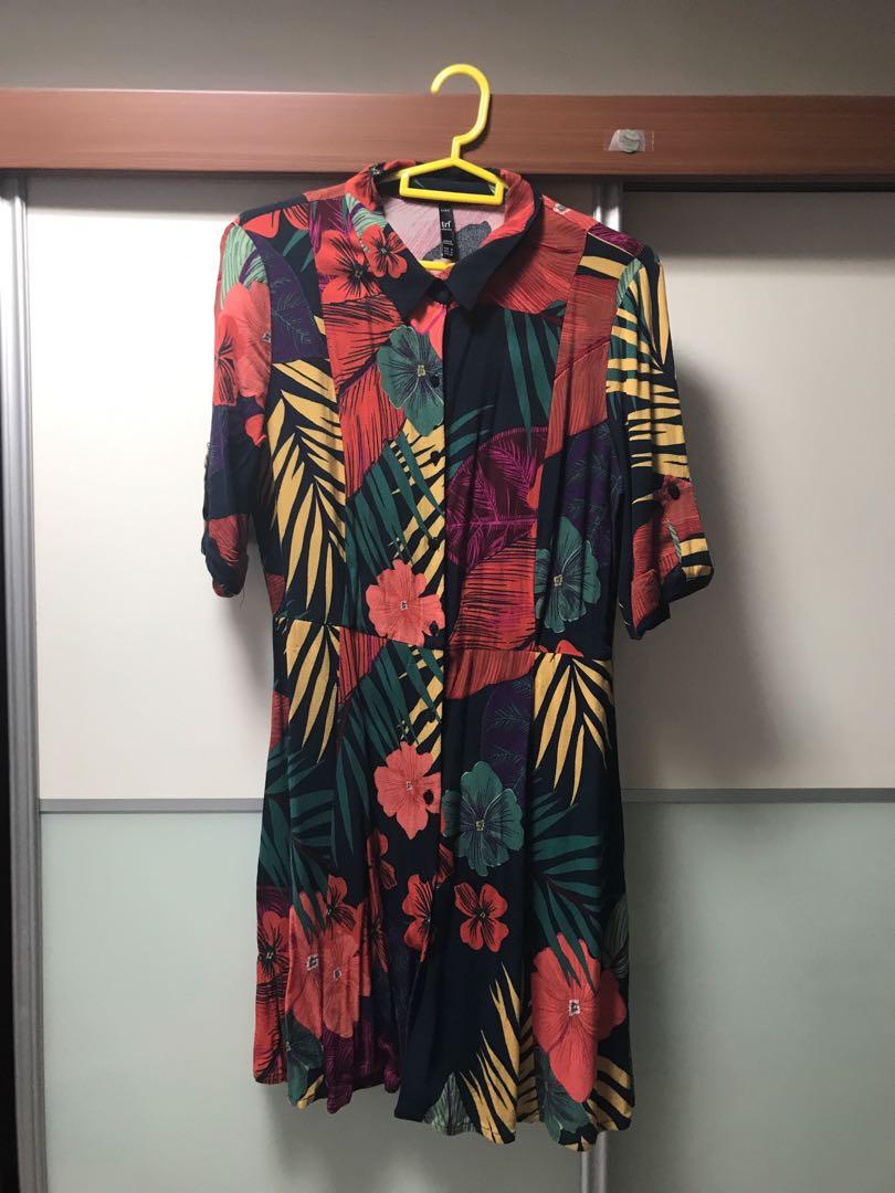 ZARA Tropical Print Dress / Size M 
