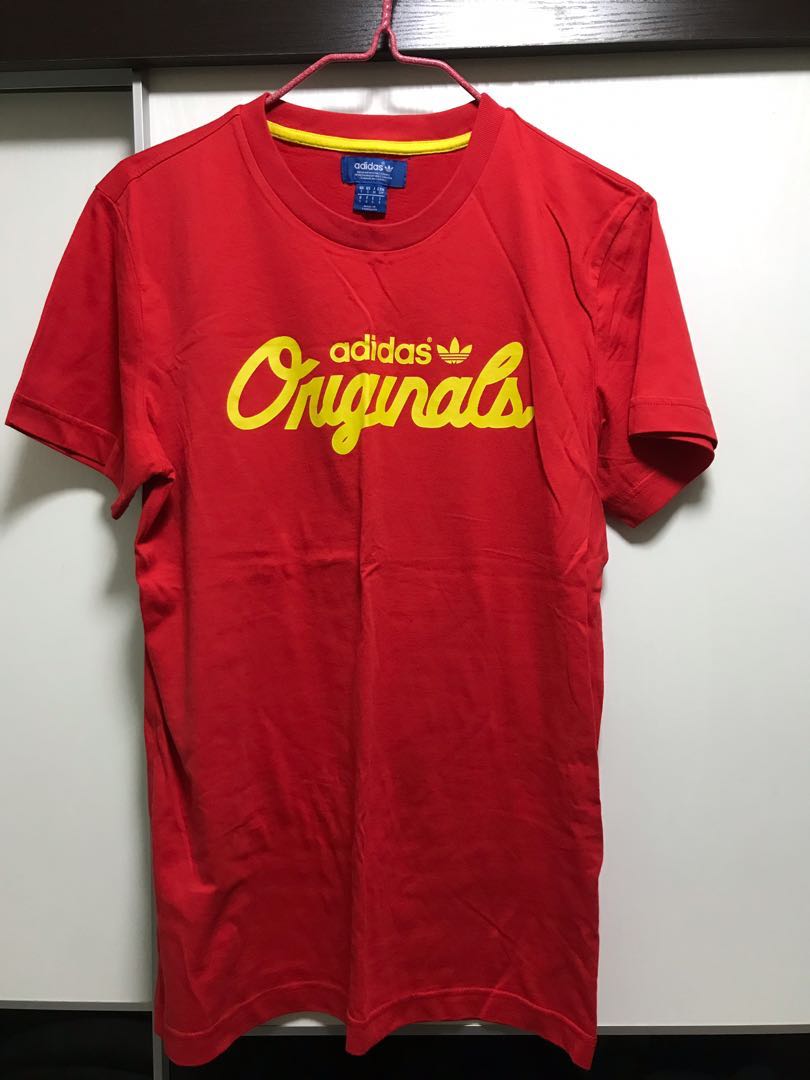 red t shirt adidas