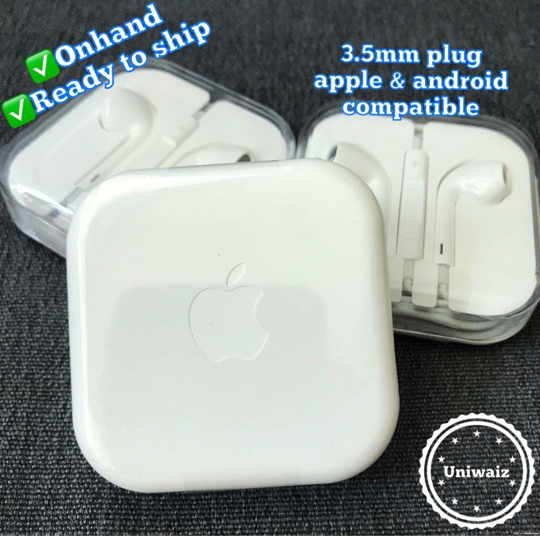 Apple Earpods with remote and mic High Quality earphone (Category: Earphones) located in Mandaluyong City. Submitted by uniwyse (Listing ID 211014693, Image 3). Description: Apple Earpods with remote and mic High Quality earphone 3.5mm plug (not lightning) ✅Onhand ✅Ready to ship ✅Brandnew ✅Sealed Apple and android compatible! #uniwaiz #appleearpods #appleheadset #appleearphones #highqualityheadset .
