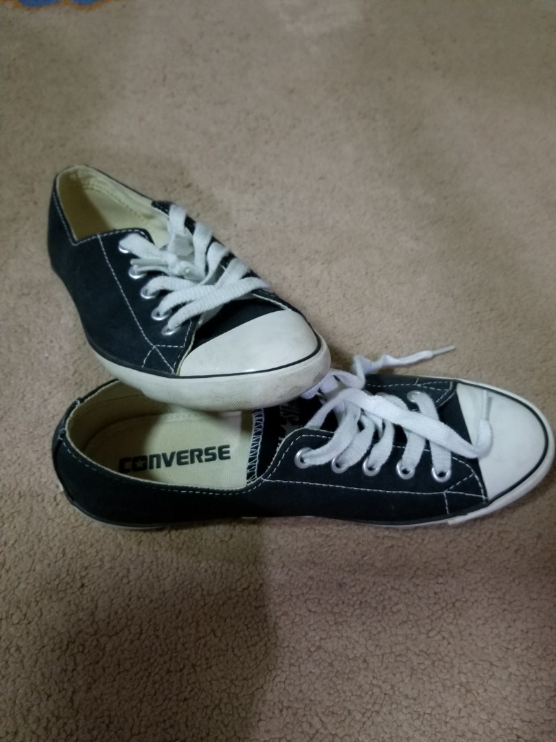 Authentic Black Converse, Women's Fashion, Shoes on Carousell