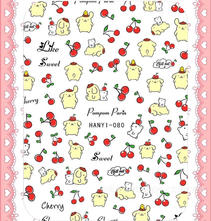 Bnip Sanrio Pom Pom Purin Cherry Cute Nail Stickers Nail Art Nail Decal Health Beauty Hand Foot Care On Carousell Bnip Sanrio Pom Pom Purin Cherry Cute Nail Stickers Nail Art Nail Decal Health Beauty Hand Foot Care On Carousell