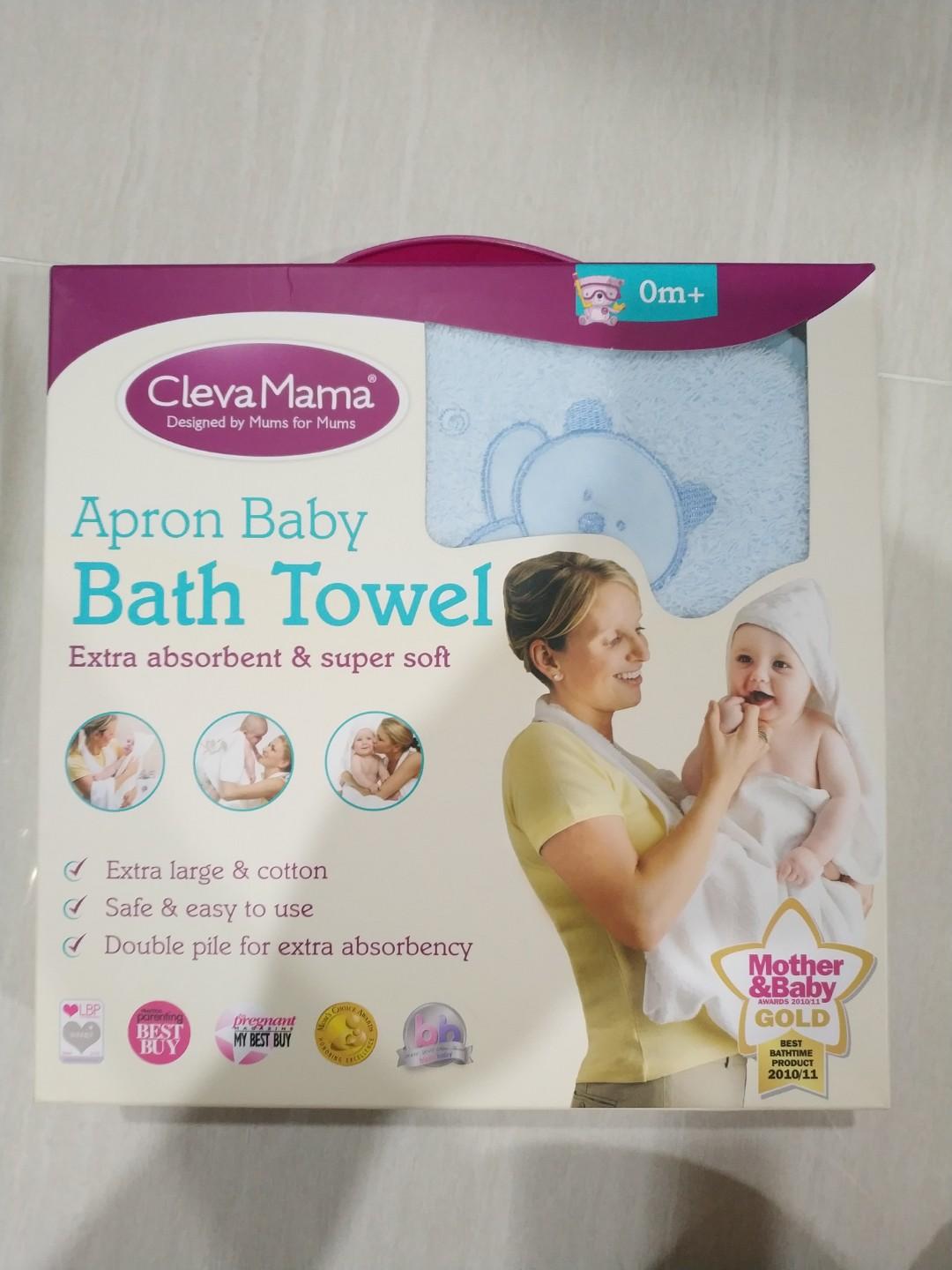 Clevamama Apron Baby Bath Towel Babies Kids Bathing Changing Bathtub Bath Accessories On Carousell