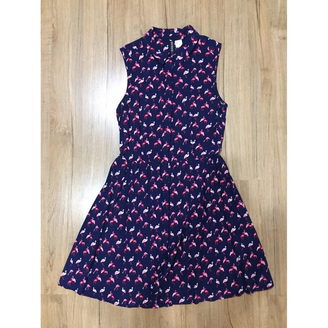 h&m flamingo dress