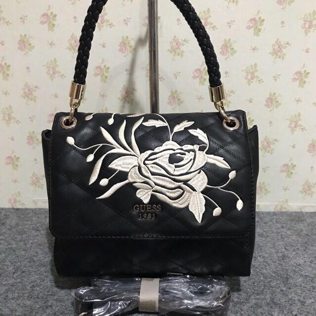 guess flower handbag
