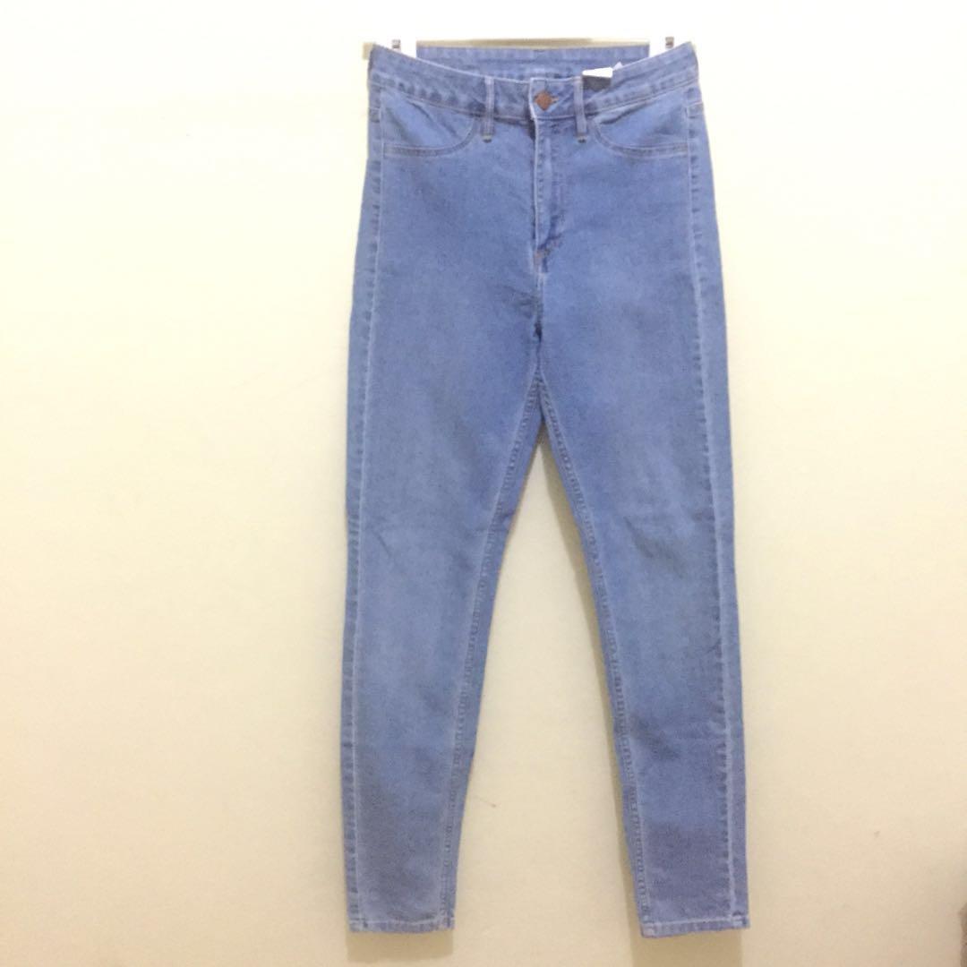 H\u0026M Skinny High Waist Ankle Jeans Denim 