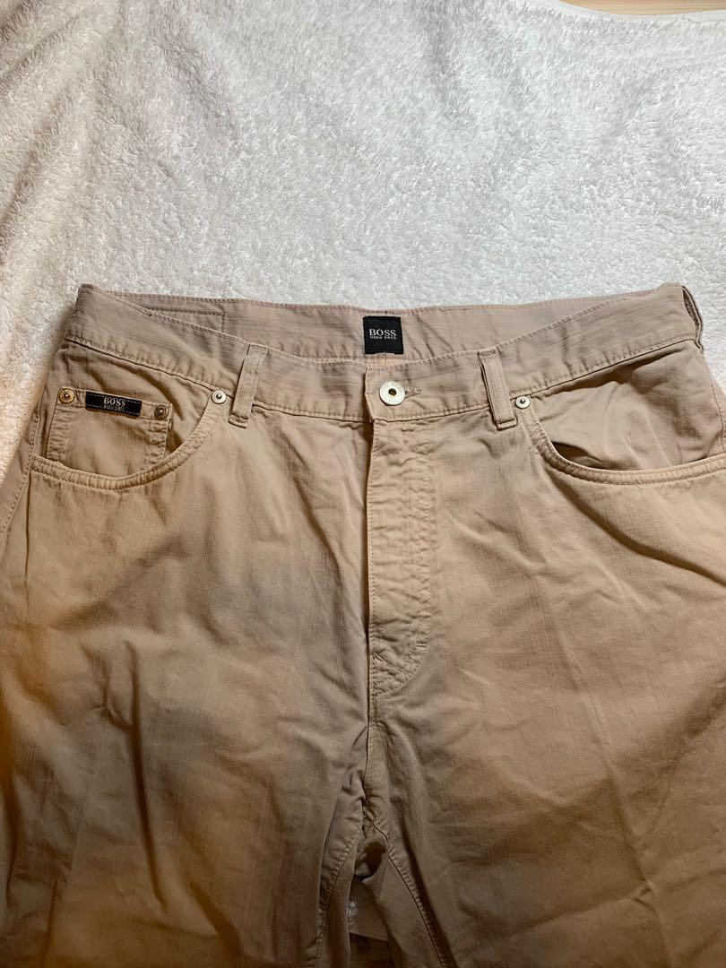 Hugo Boss Beige Polyester Casual Pants main image 1
