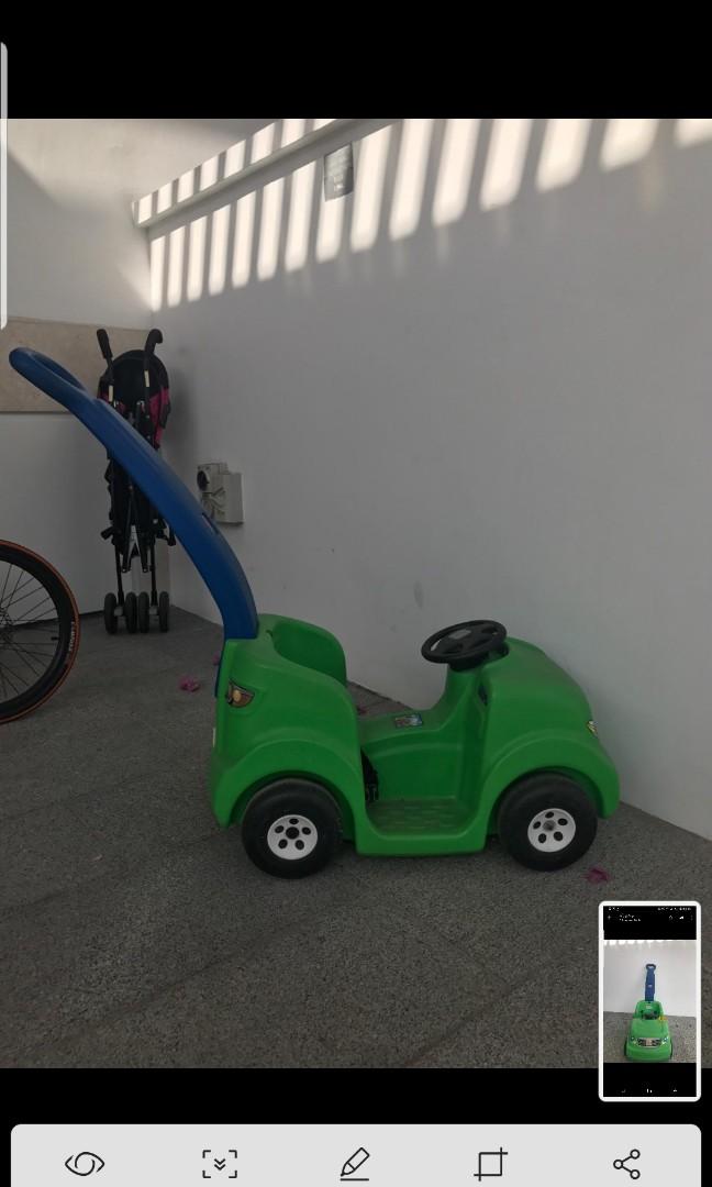 little tikes green push car