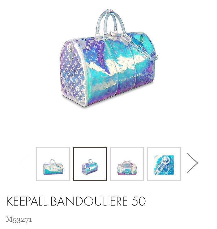 Louis Vuitton X Virgil Abloh IRIDISCENT Prism Keepall 50B, Bulletin Board,  Preorders on Carousell