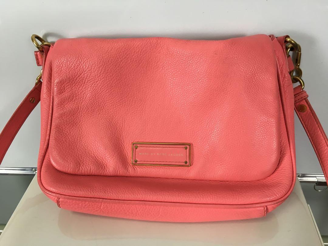 Marc by Marc Jacobs Too Hot To Handle Flap Percy Bag Bright Coral Pink
