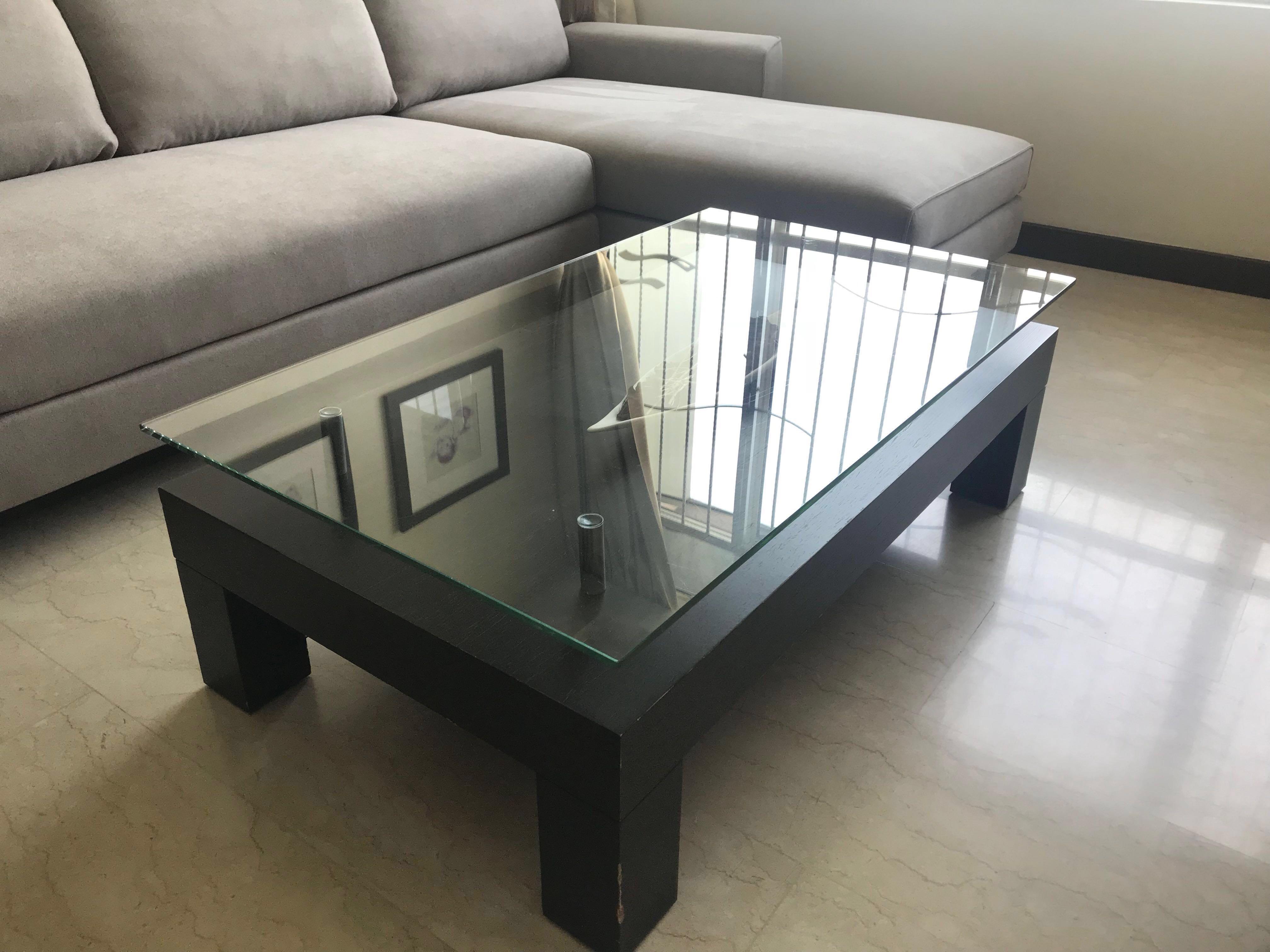Minimalist Modern Brown Coffee Table, Furniture & Home Living