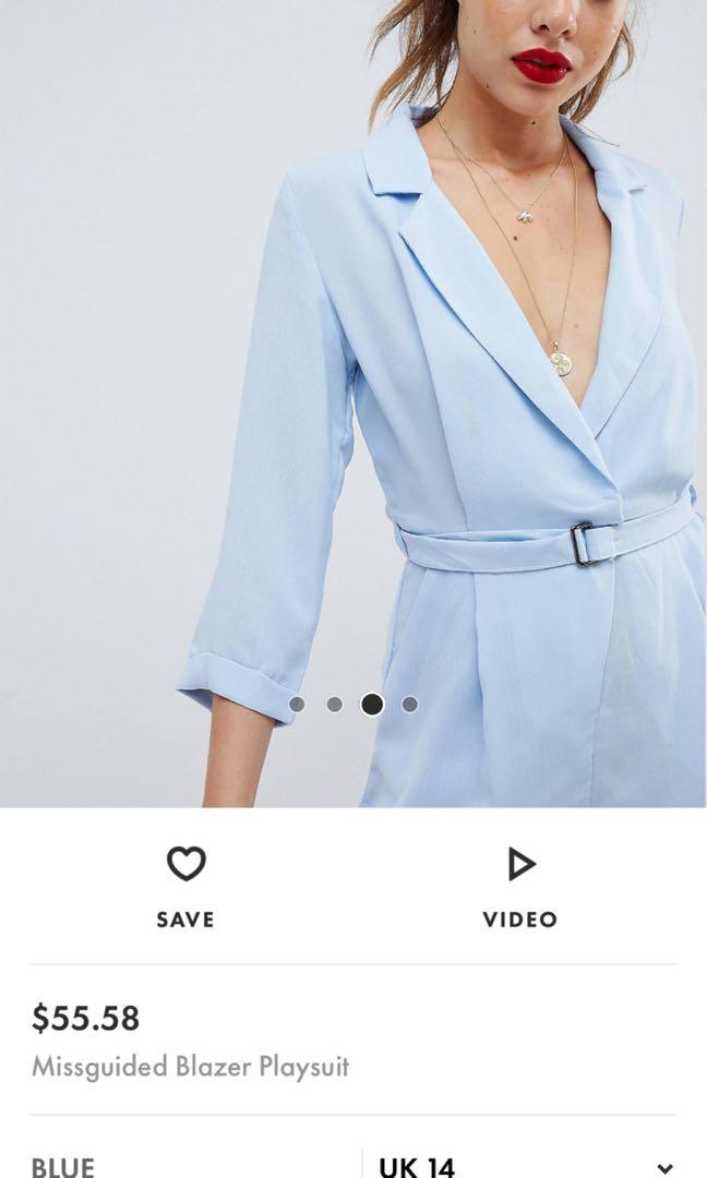 MISSGUIDED ASOS OFFICE CASUAL FORMAL ROMPER JUMPSUIT
