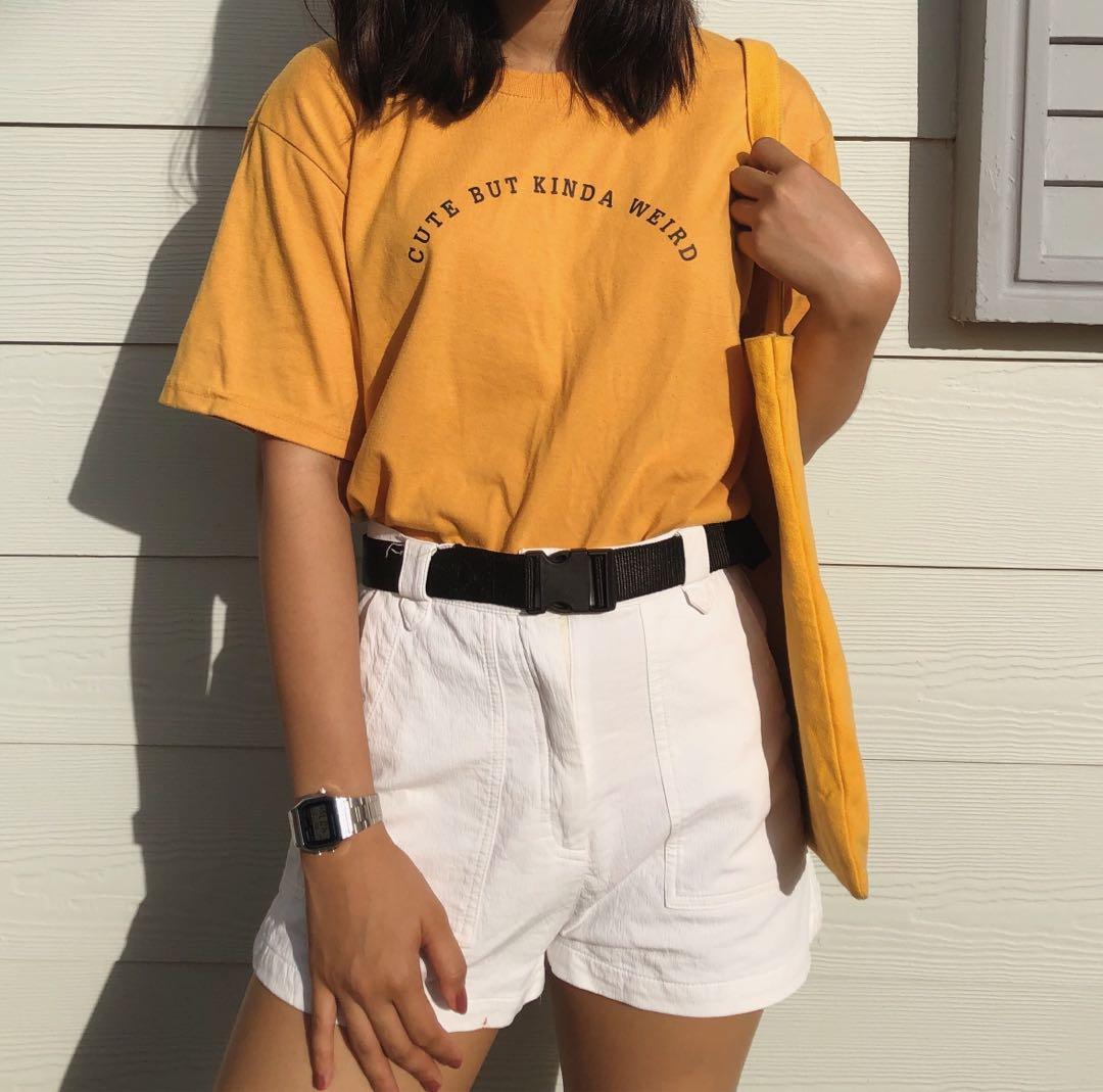 yellow oversized top